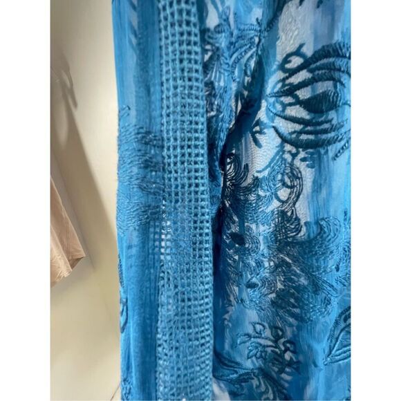 Soft Surroundings NWT Prancing Peacock Topper Seaport Size S - Picture 5 of 8